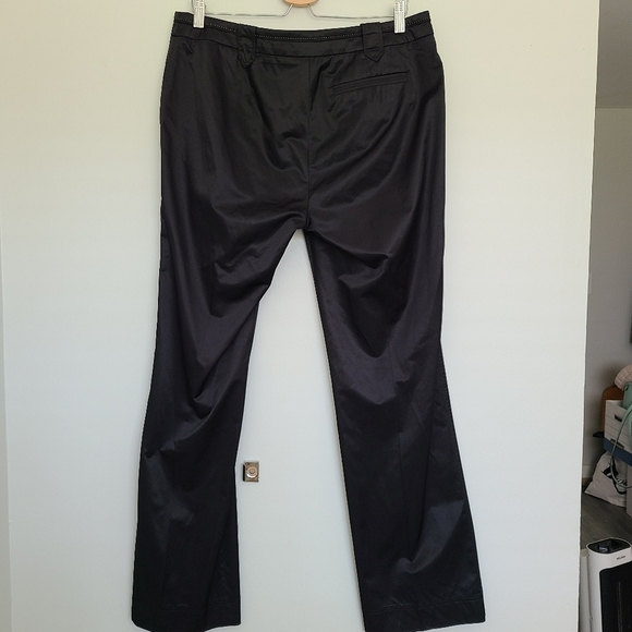 LUISA CERANO Cotton Blend Black Crepe Trousers 12 - Picture 4 of 8